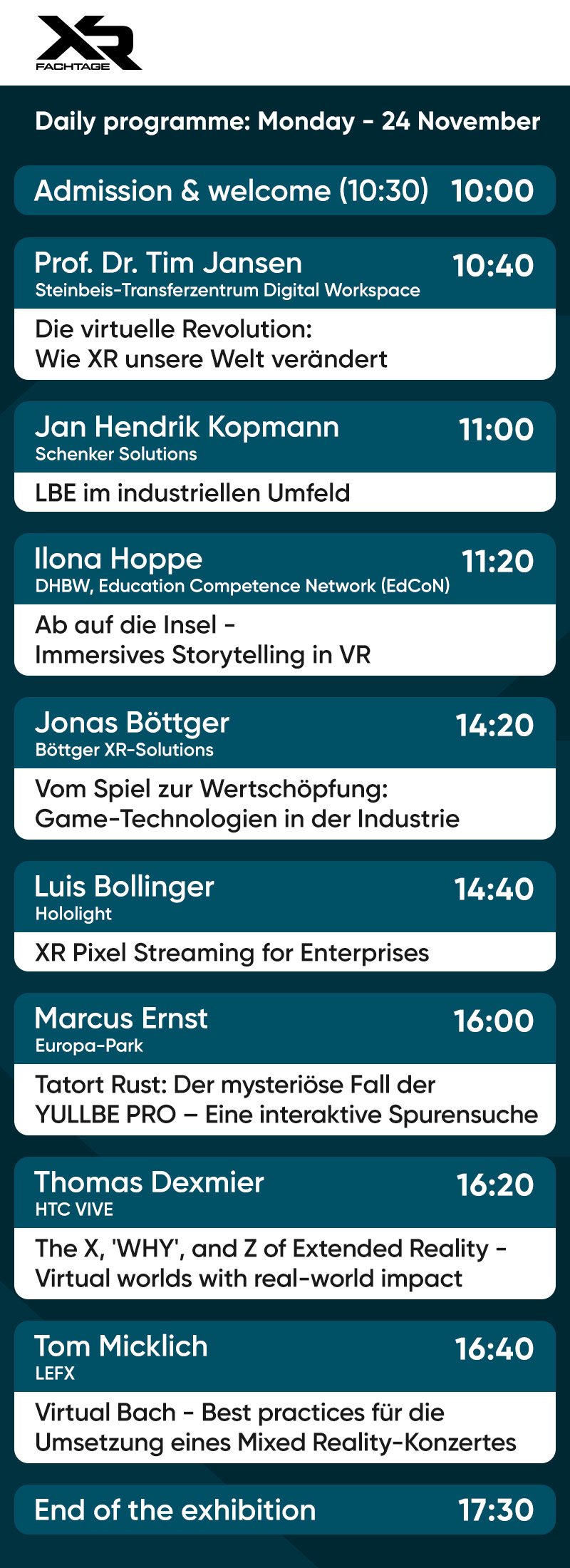 Programm Tag 1 Mobil